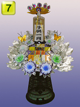 フラワーリング盛篭 大 (線香ローソク)